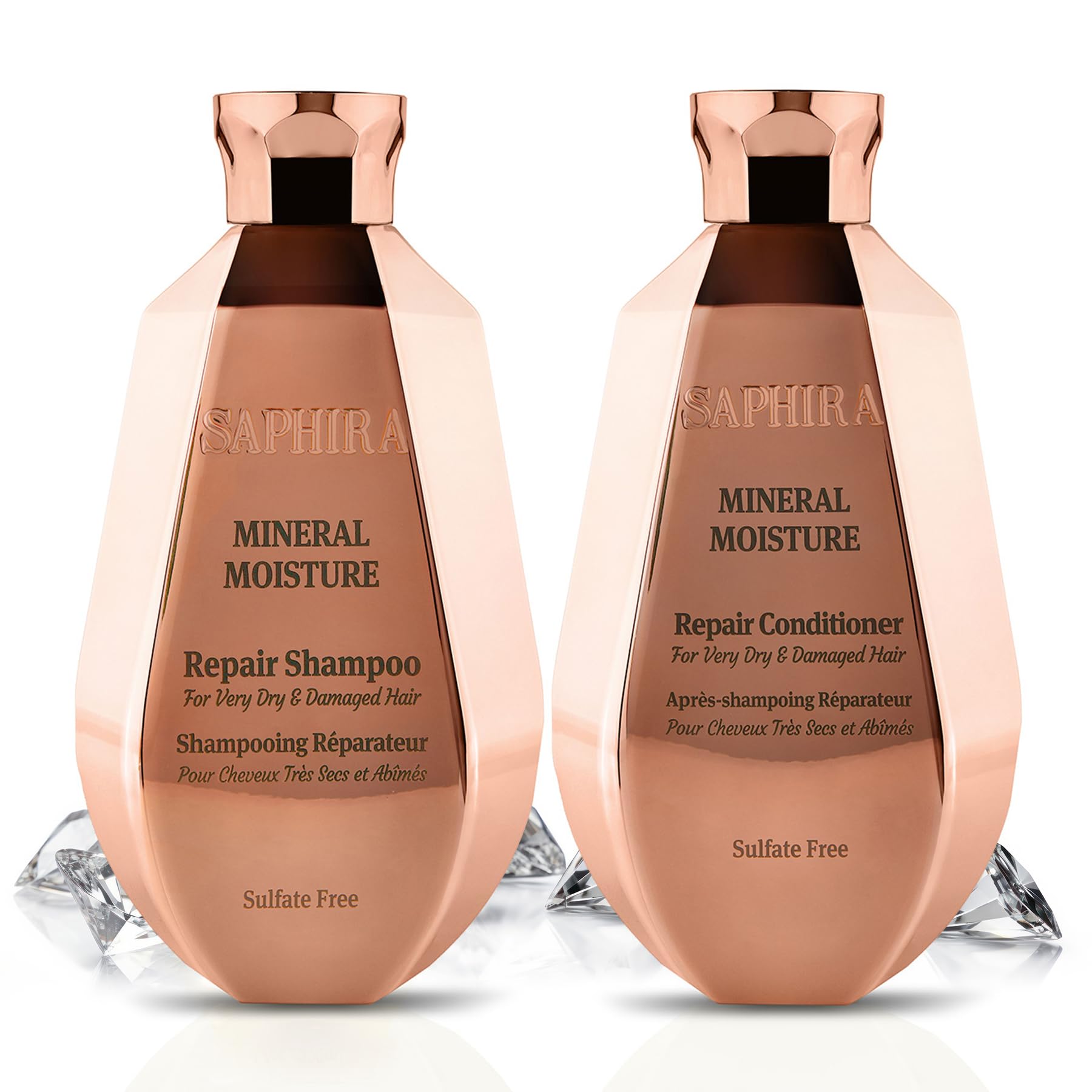 Saphira Mineral Moisture Repair Shampoo & Conditioner Duo Set – 250 ml / 8.5 oz