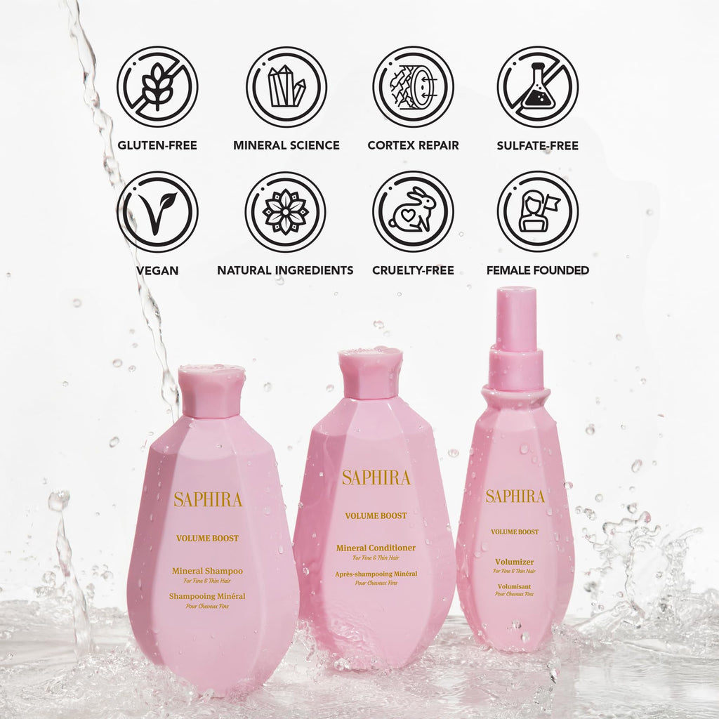 Saphira Volume Boost Conditioner - 8.5 oz / 250 ml | Lightweight Body & Lift