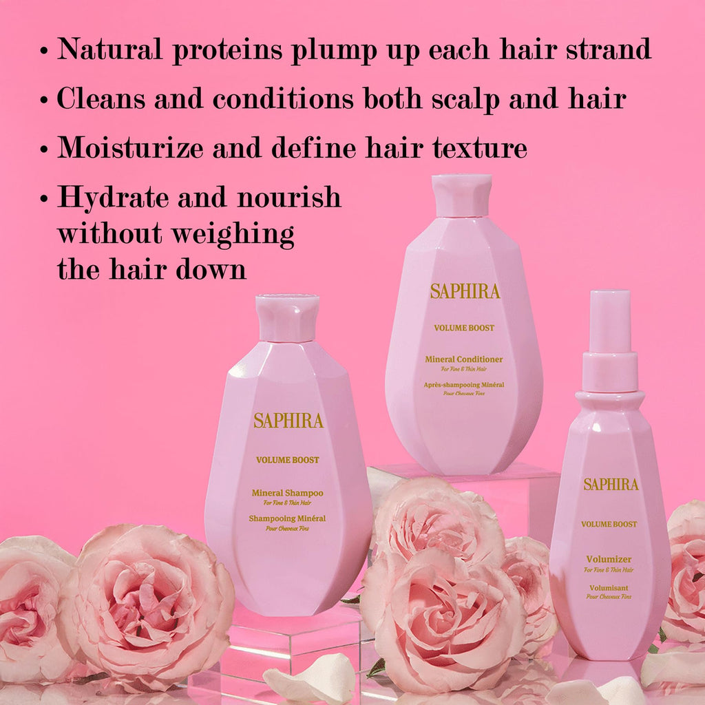 Saphira Volume Boost Conditioner - 8.5 oz / 250 ml | Lightweight Body & Lift