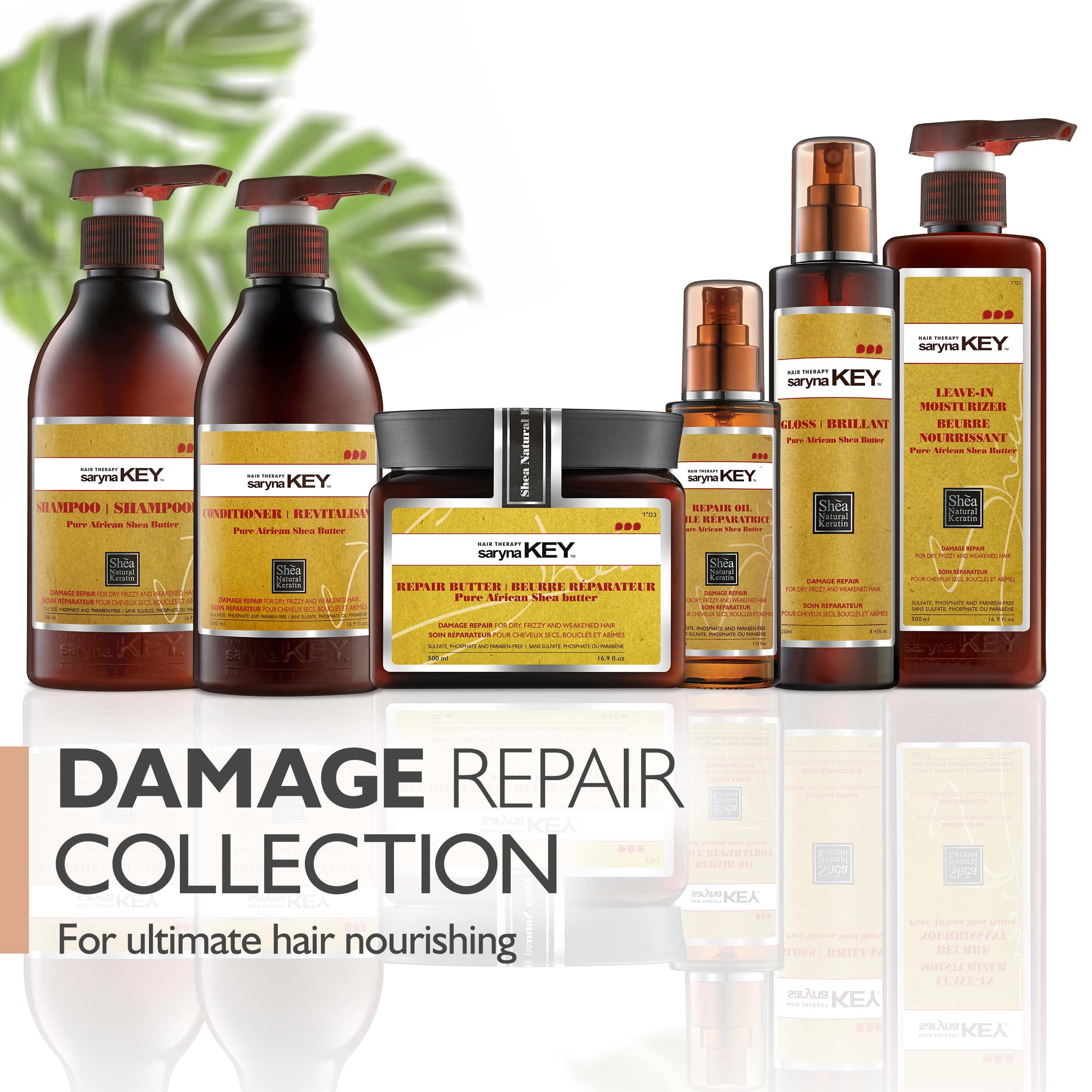 Saryna Key Damage Repair Light Shampoo – 300ml | Shea Butter for Dry, Frizzy Hair