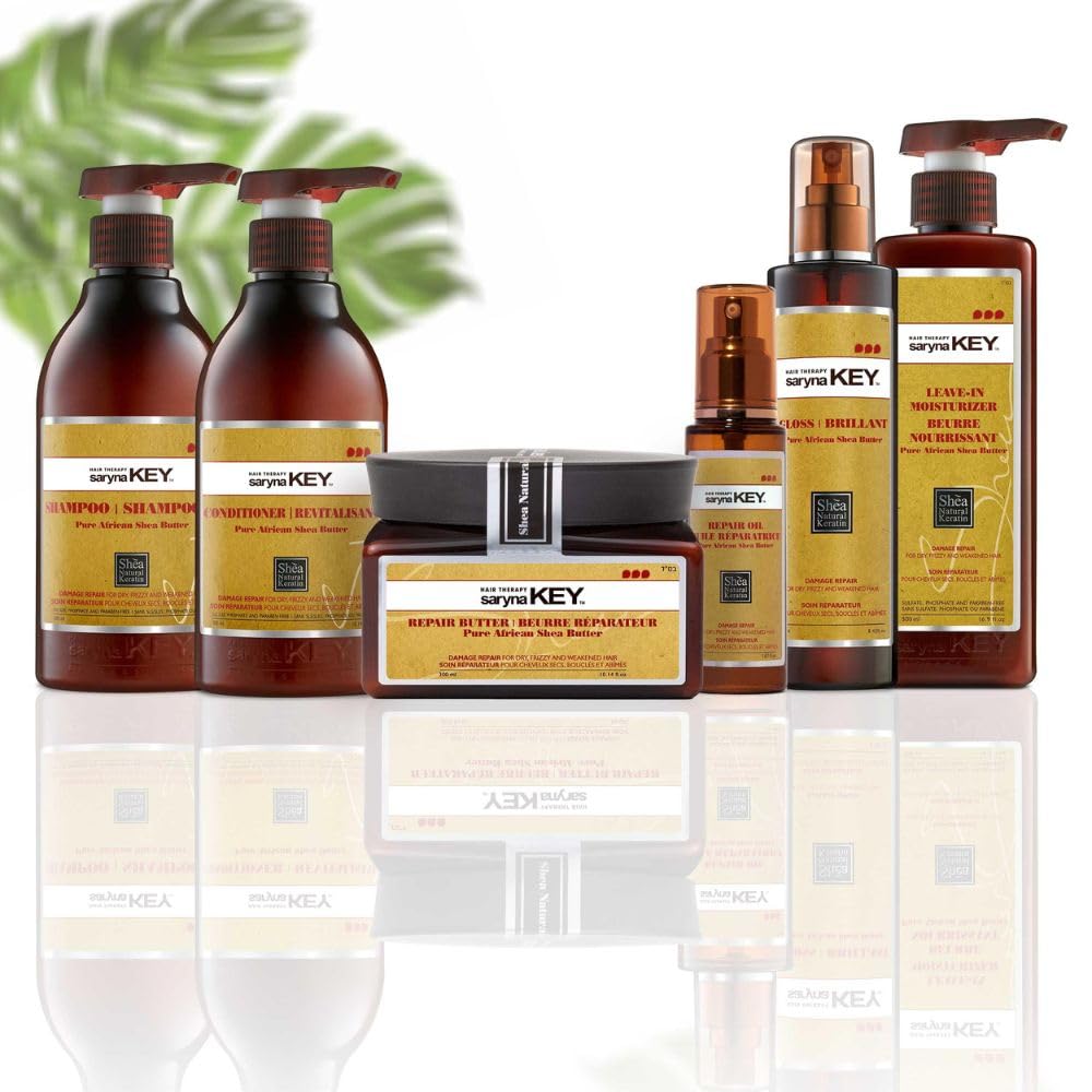 Saryna Key Hair Serum Repair Oil – Shea Butter Treatment for Frizz Control & Color-Safe Shine (1.87 oz)