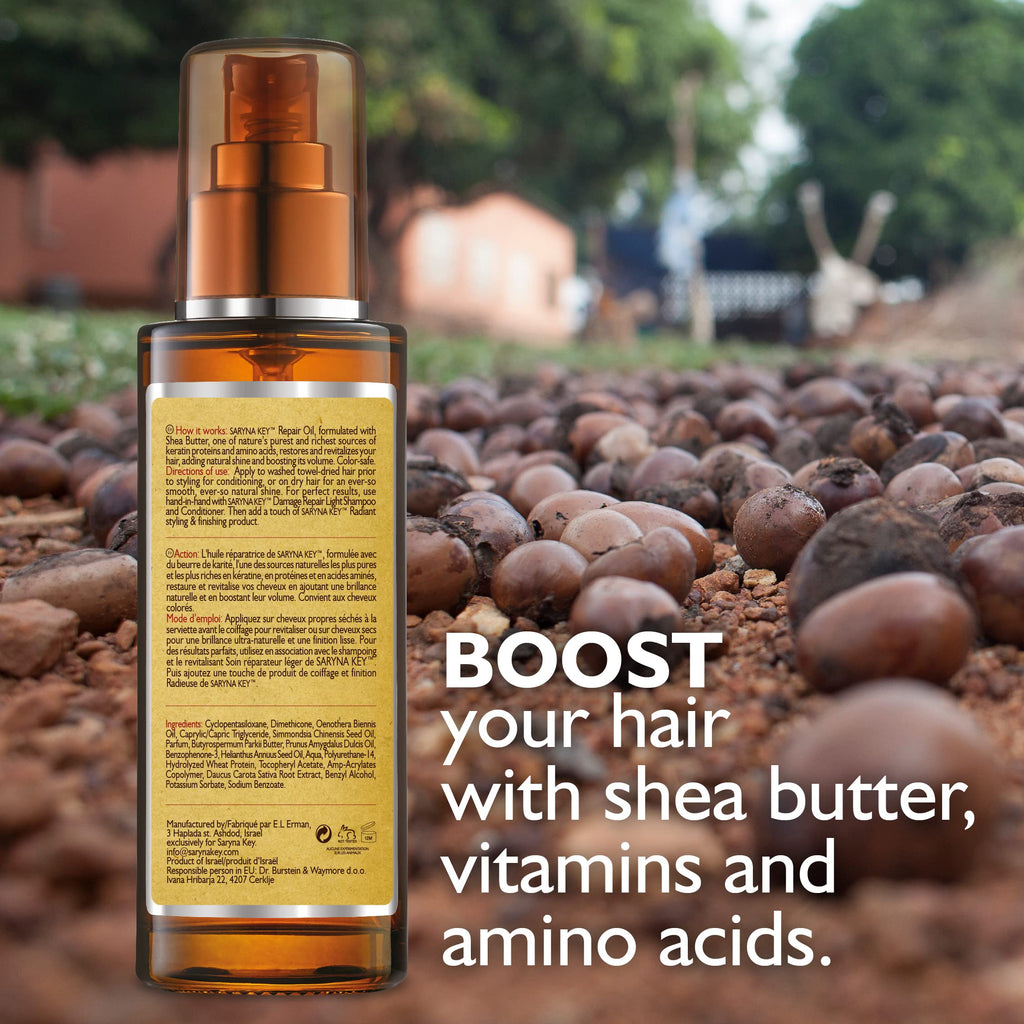Saryna Key Repair Oil – Shea Butter Hair Serum for Frizz Control, Color-Safe (105ml)