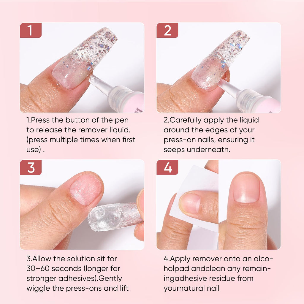 SASSYTIP Nail Glue Remover Pen – Acetone-Free, 30-Second Quick Removal (2 PCS)