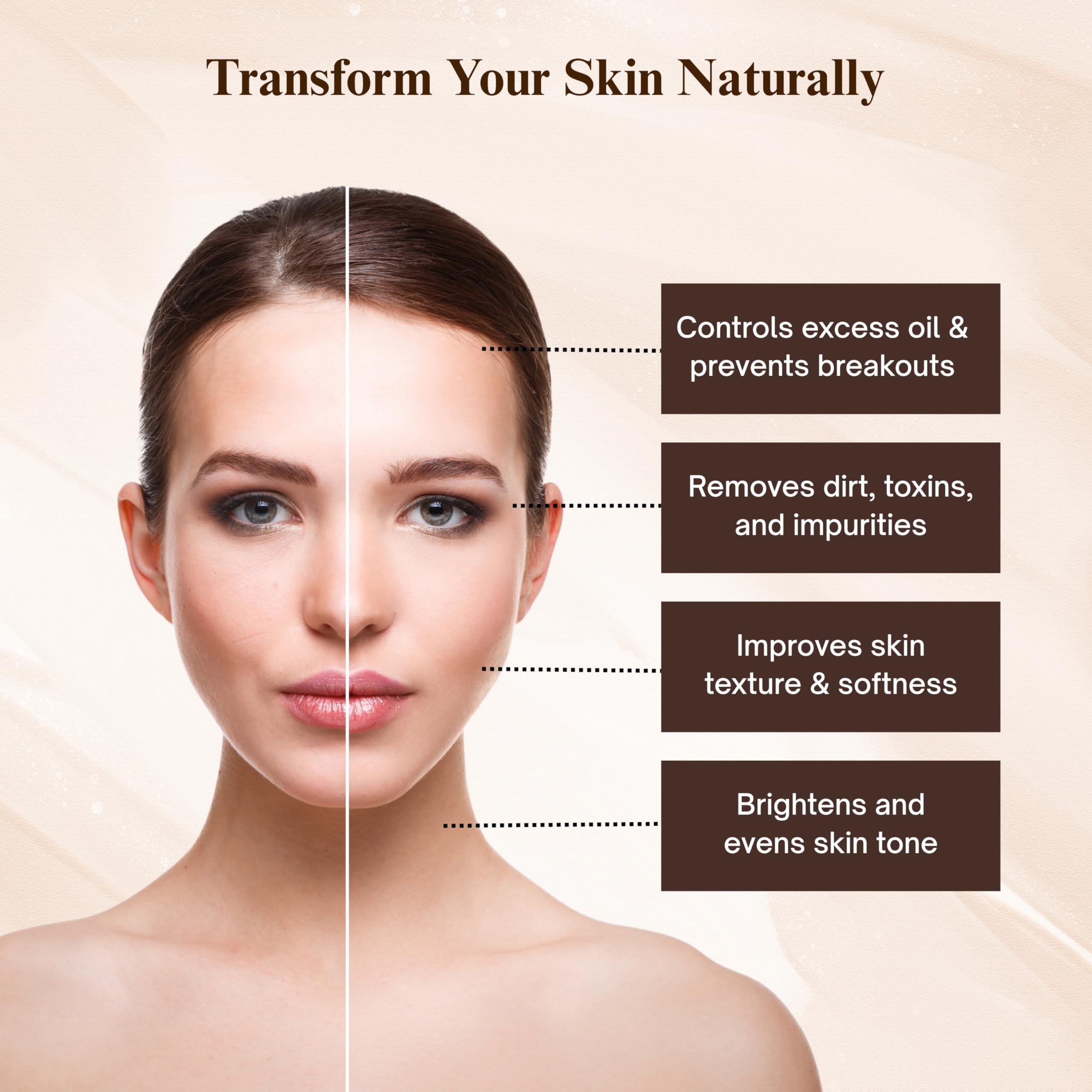 SATTVAYA Multani Mitti Powder – Pure Fuller’s Earth Face Pack for Oily Skin & Deep Cleansing