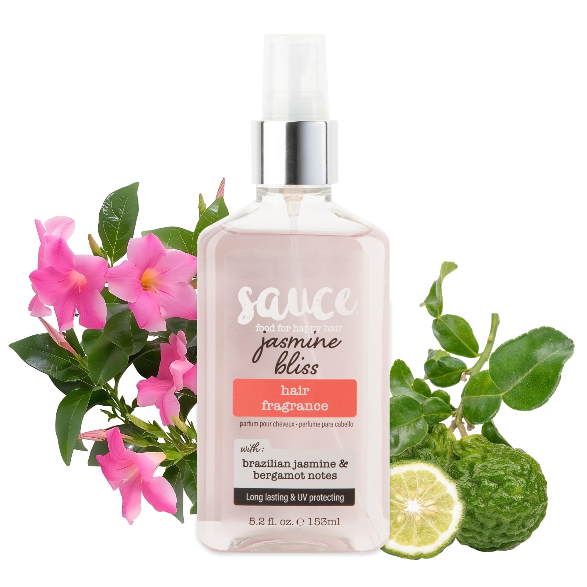SAUCE BEAUTY Jasmine Bliss Hair Fragrance – 5.2 oz, Jasmine & Saffron, UV Protection