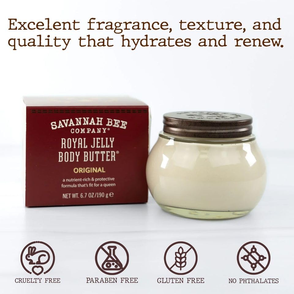 Savannah Bee Company Royal Jelly Body Butter – Deep Hydration for Soft, Glowing Skin