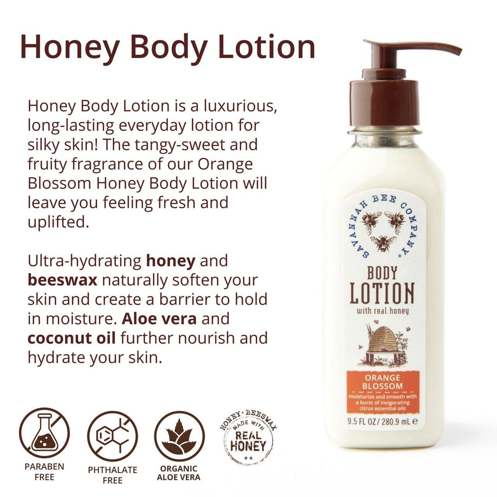 Savannah Bee Company Honey Body Lotion – All Natural Moisturizer for Women & Men
