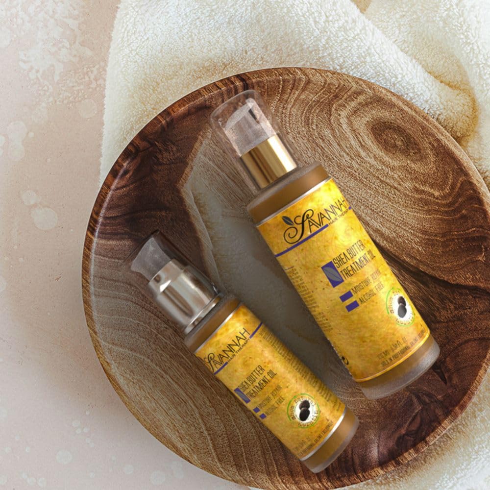 Savannah Hair Therapy Hair Oil with Shea Butter & Keratin – Restore, Revive, Nourish (3.38 fl oz)