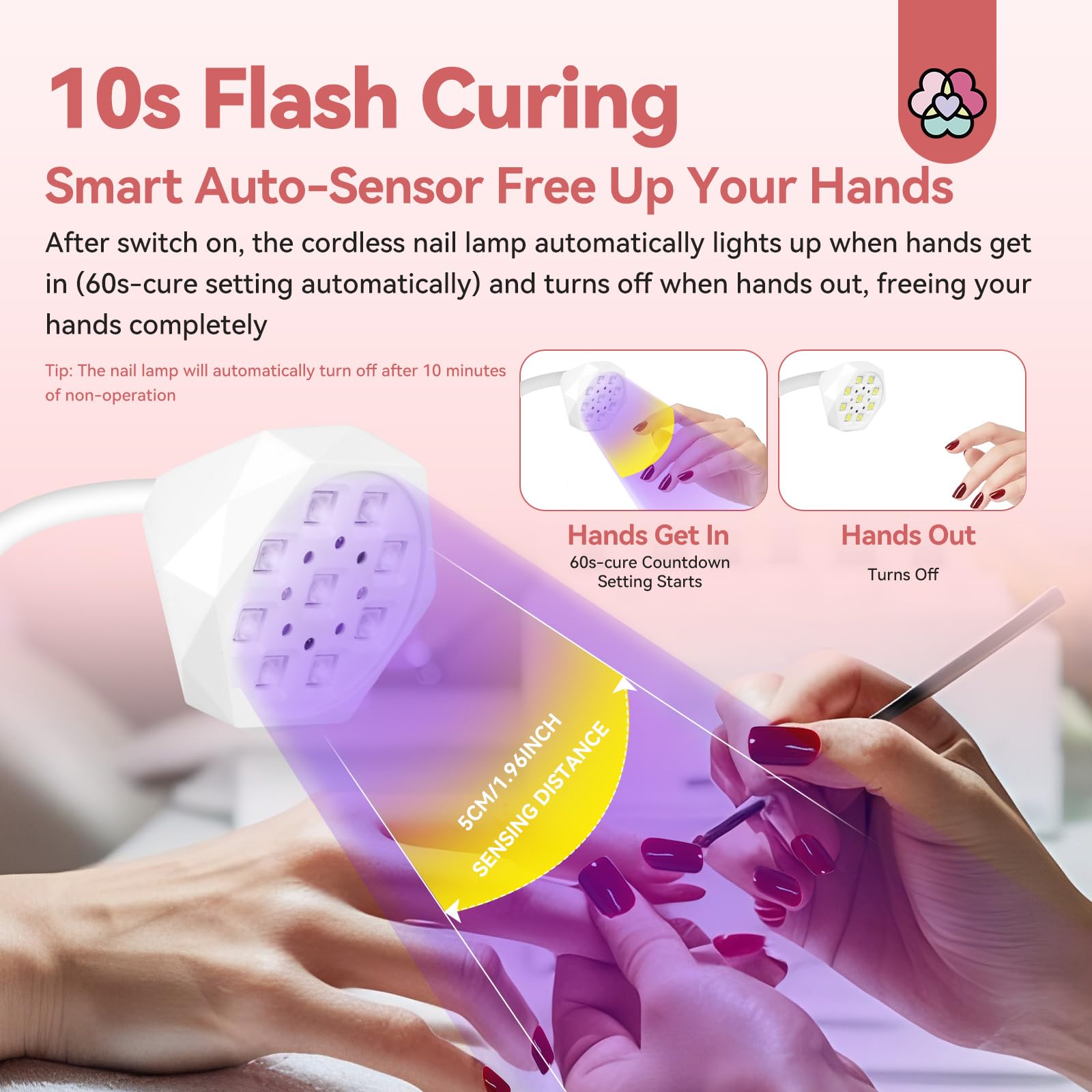 SAVILAND 27W UV Light for Gel Nails | Smart Sensor Gooseneck Lamp with 10s Flash Cure