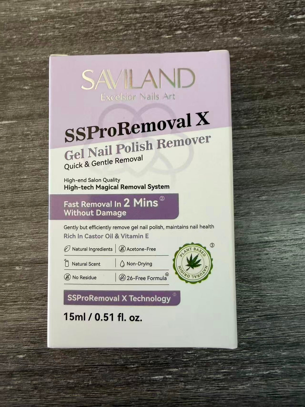 SAVILAND 2 Mins Gel Nail Polish Remover | SSProRemoval X Fast, Castor Oil & Vitamin E, 15 ml