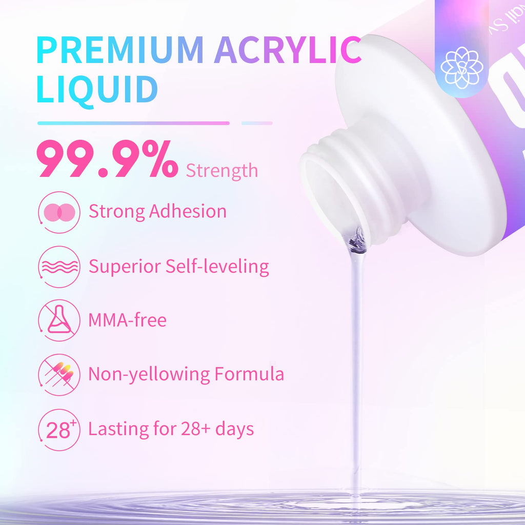 SAVILAND Monomer Acrylic Nail Liquid 120ml — Non-Yellowing Formula for Extensions and Carving