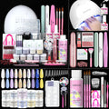 Saviland Acrylic Nail Kit — 10 Powders, 48W Lamp, 20K RPM Drill, Complete Home Set