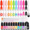 SAVILAND Airbrush Gel Nail Polish – 12 Hema-Free Colors for Nail Art, French & Ombre
