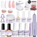 SAVILAND Builder Nail Gel Kit with Nail Drill | UV Lamp, Castor Oil Gel