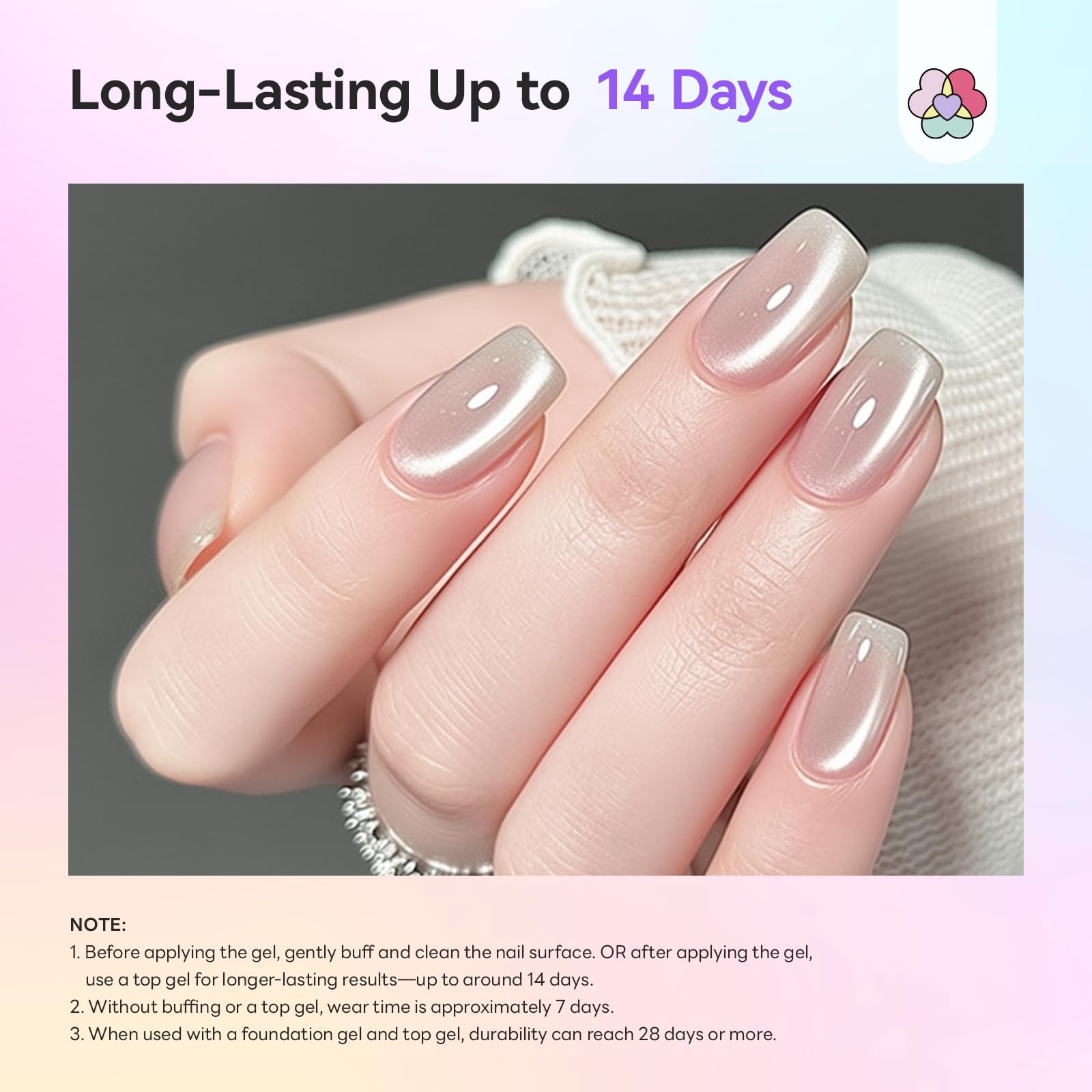 SAVILAND Glassy Cat Eye One-Step Gel Polish Kit – 5-in-1 Jelly Silver Magnetic Gel with Fast-Curing Mini UV Lamp (15ml)