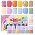 SAVILAND Glamkids 12-Color Quick-Dry Nail Polish Set – Water-Based Peel-Off, Non-Toxic for Kids 5–12