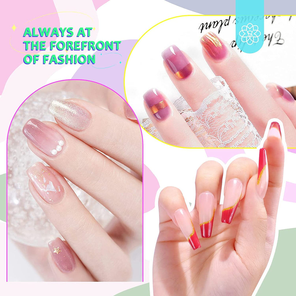 SAVILAND 42PCS Gel Nail Polish Set – 32 Colors + Base & Top Coats (Soak-Off)