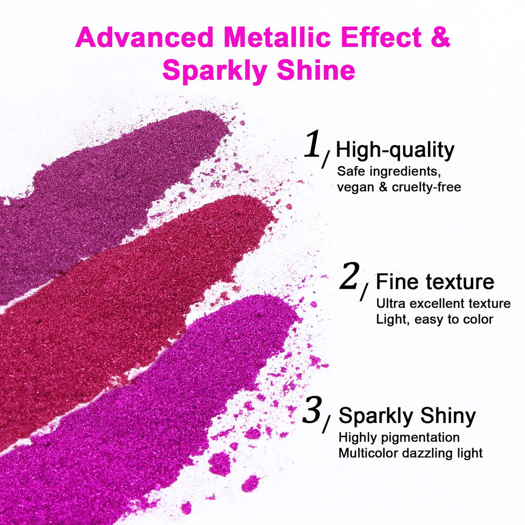 Saviland Chrome Nail Powder Set – 36 Colors, Mirror & Holographic Finish