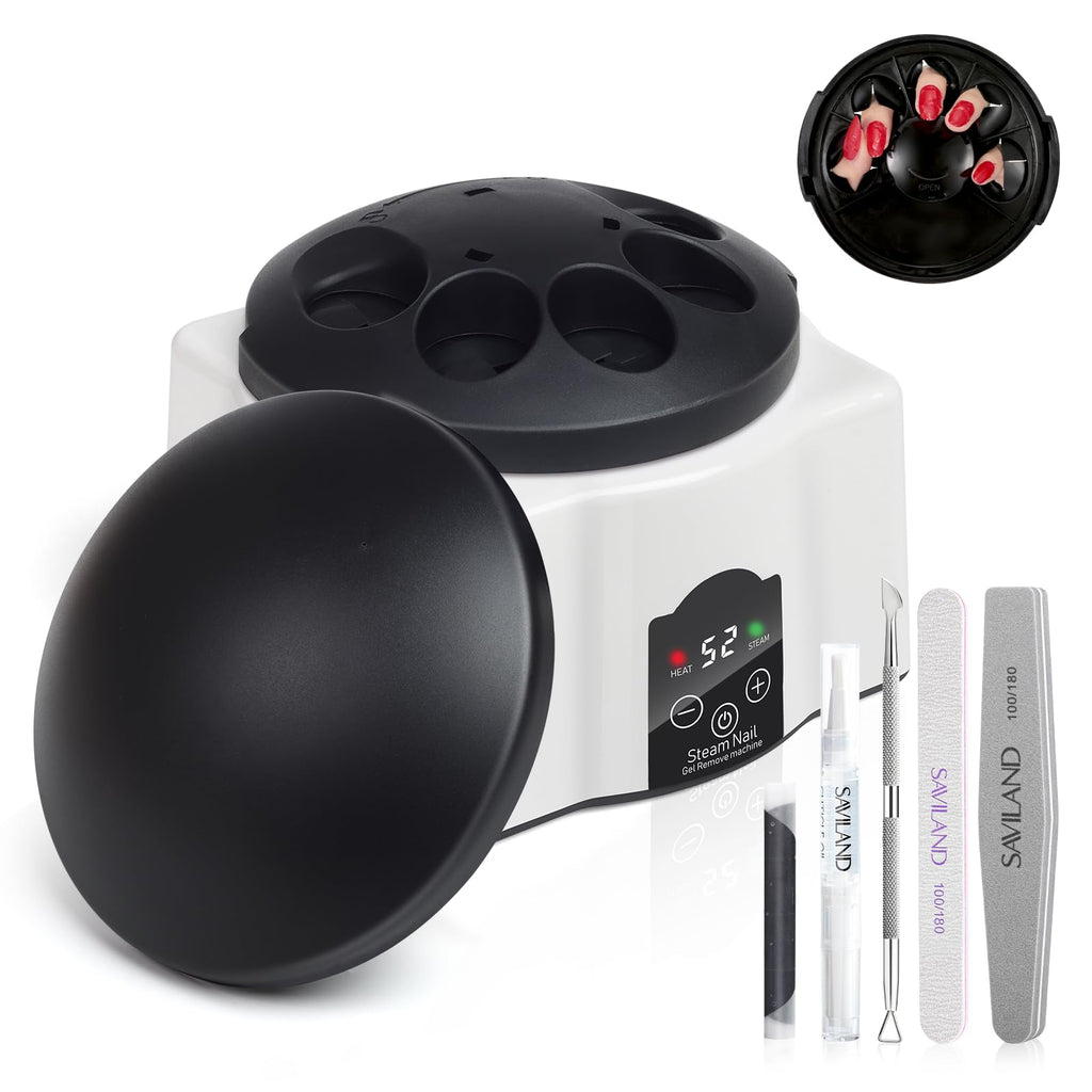 SAVILAND Nail Soaking Bowl – Gentle Steam Gel Polish Remover for Home Use