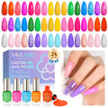SAVILAND Neon Nail Polish Set – 24 Colors Quick Dry & Glitter Finish