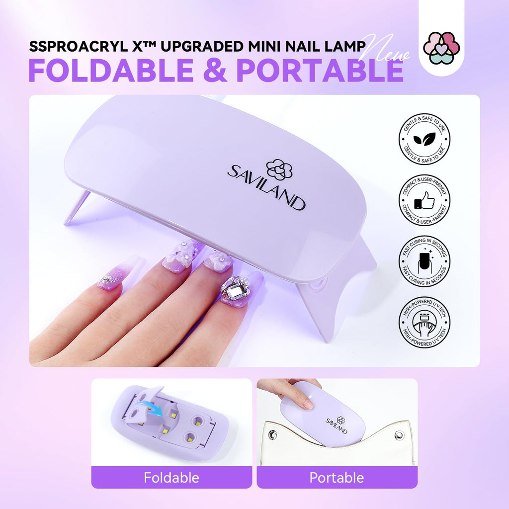 SAVILAND Professional Acrylic Nail Kit with Drill – SSProAcryl X Complete DIY Salon Set