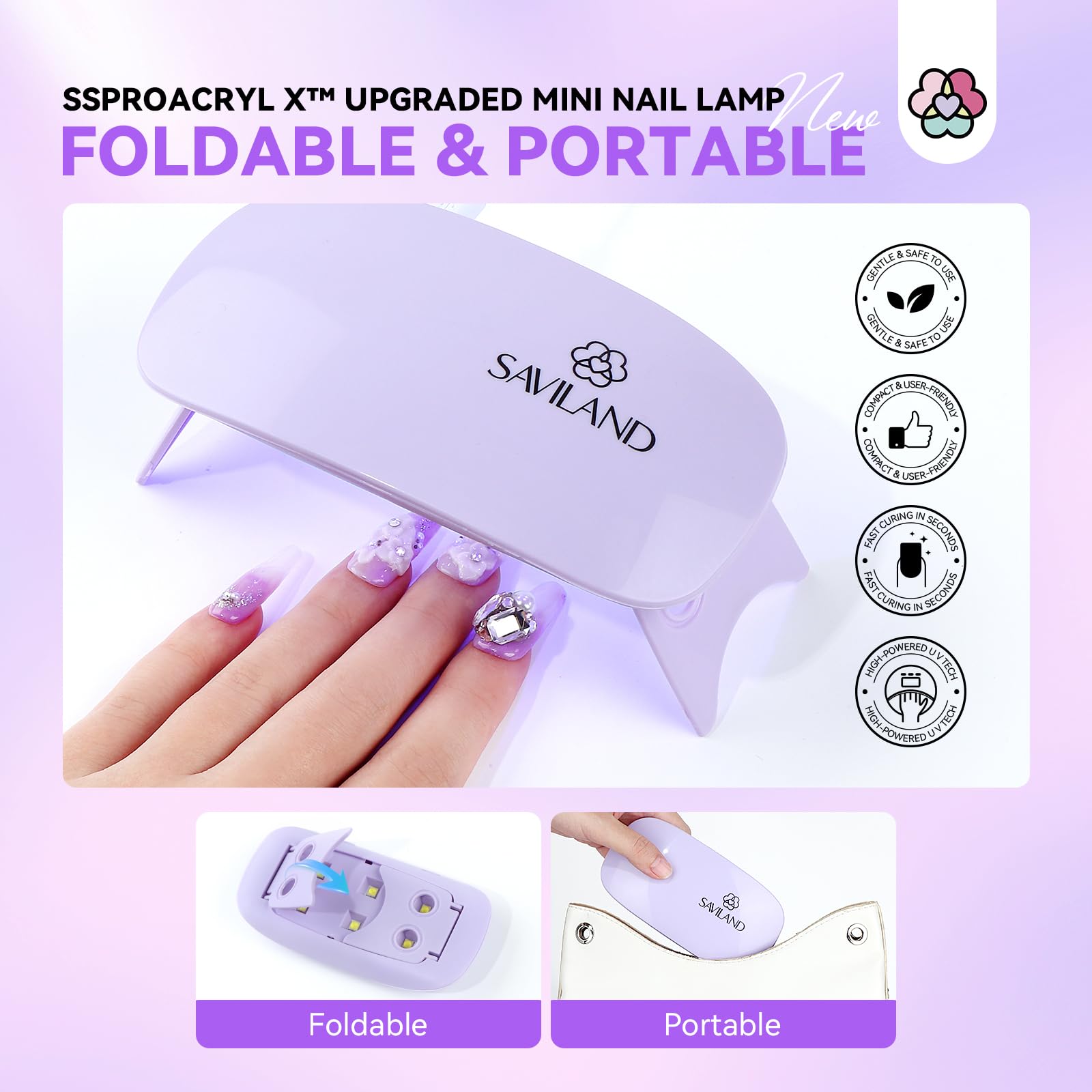 SAVILAND Professional Acrylic Nail Kit with Drill – SSProAcryl X Complete DIY Salon Set