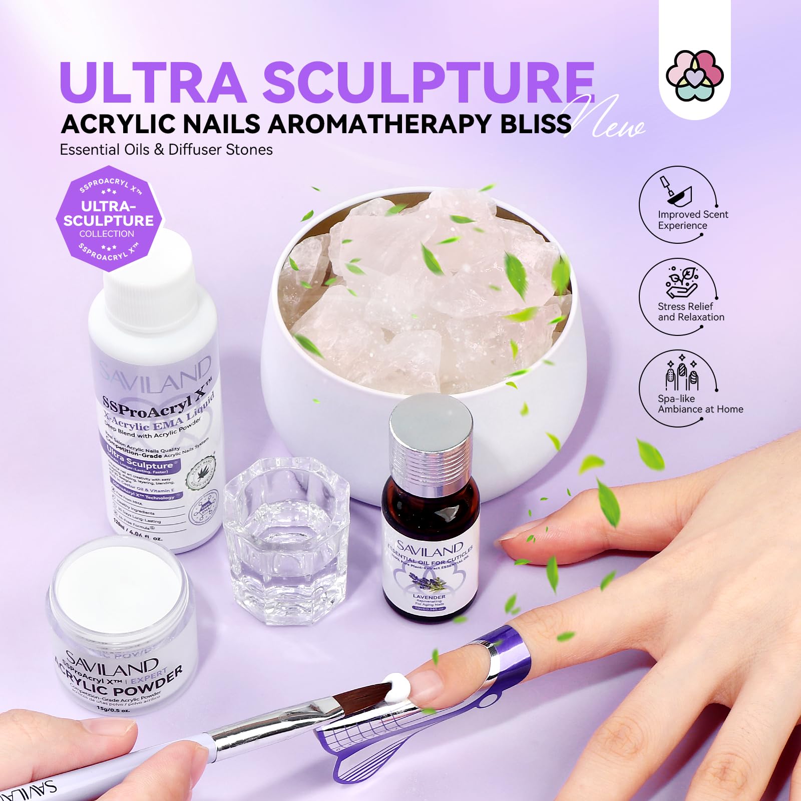 SAVILAND Professional Acrylic Nail Kit with Drill – SSProAcryl X Complete DIY Salon Set