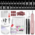SAVILAND Toe Nail Tips & Glue Gel Kit – Gel Toenails, Nail Drill, Mini Lamp, At-Home Pedicure