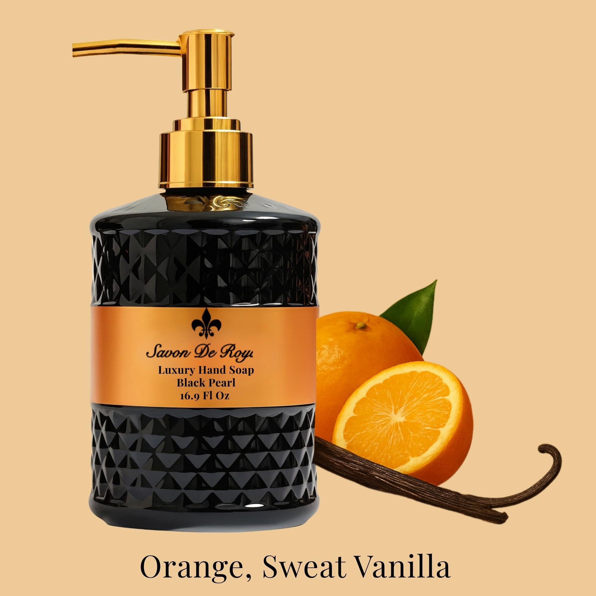 Savon De Royal Luxury 3-Pack Liquid Hand Soap – Jasmine, Musk Vanilla & Vanilla Orange | Refillable Bottles Gift Set