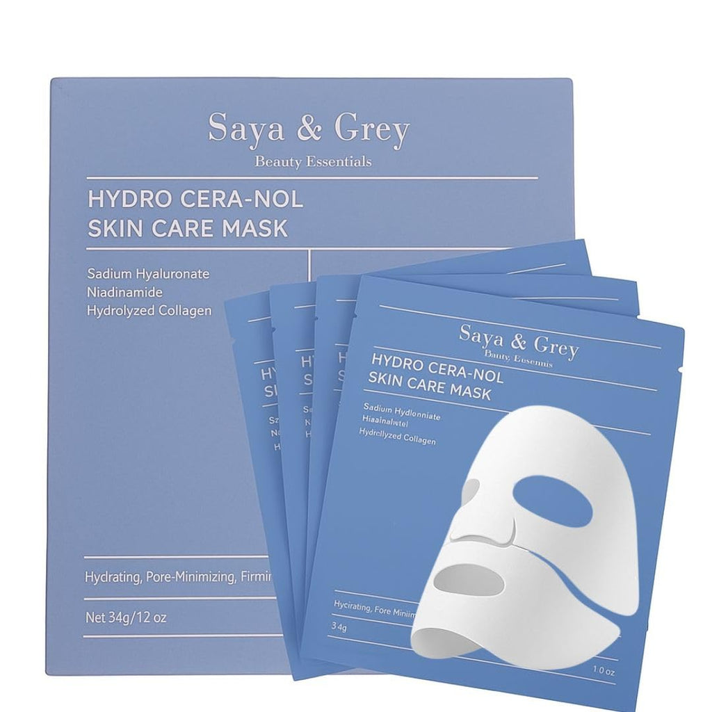 Saya & Grey Hydro Cera-Nol Face Mask (4-Pack) — Deep Hydration, Firming & Brightening