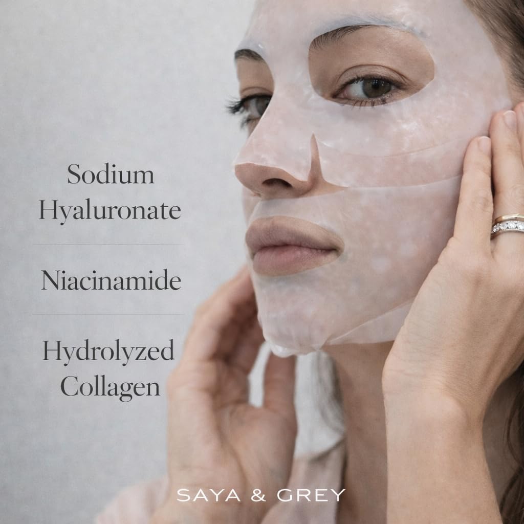 Saya & Grey Hydro Cera-Nol Face Mask (4-Pack) — Deep Hydration, Firming & Brightening