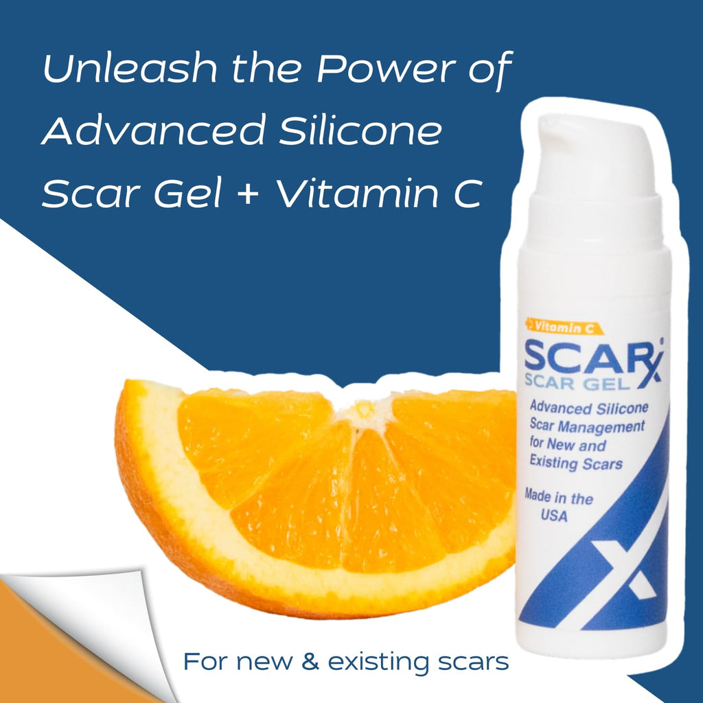 Scarx Silicone Scar Gel with Vitamin C – Fade Scars & Support Healing (0.5oz)