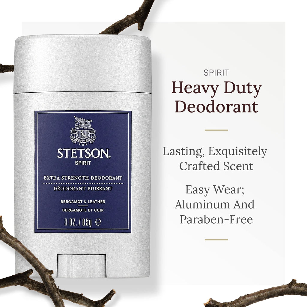 STETSON Extra Strength Gel Deodorant – Spirit Scent, 3 oz (3-Pack) | SCENT BEAUTY