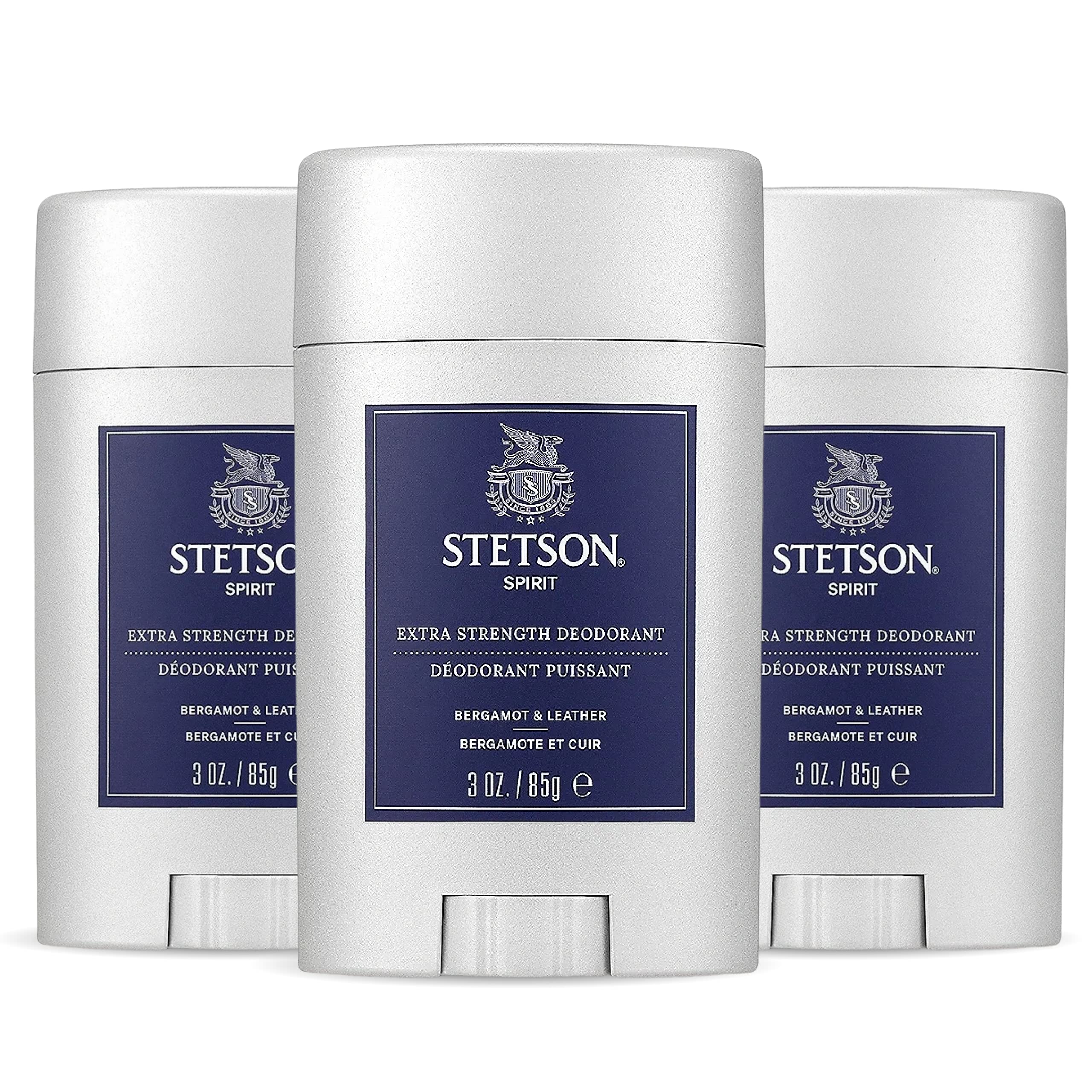 STETSON Extra Strength Gel Deodorant – Spirit Scent, 3 oz (3-Pack) | SCENT BEAUTY