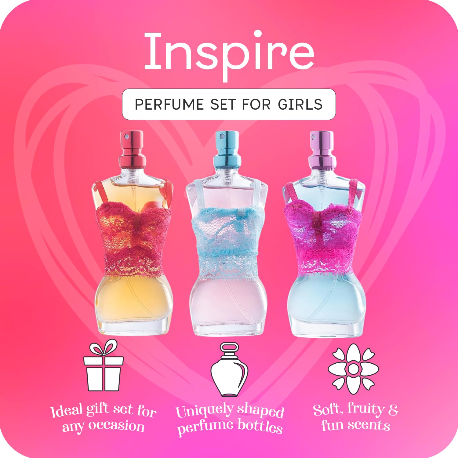SCENTED THINGS Mannequin Girls Perfume Gift Set – Fruity Body Spray for Tweens & Teens