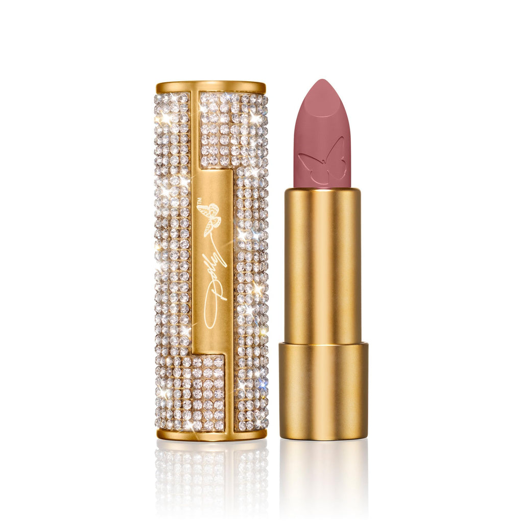 SCENT BEAUTY Dolly Beauty Lip Bundle – Heaven's Kiss Lipstick (Jolene Red & Rosebud), Hi-Gloss Lips (Gold Dust & Rose Petal), Hi-Definition Lip Liner (Ruby & Dawn)