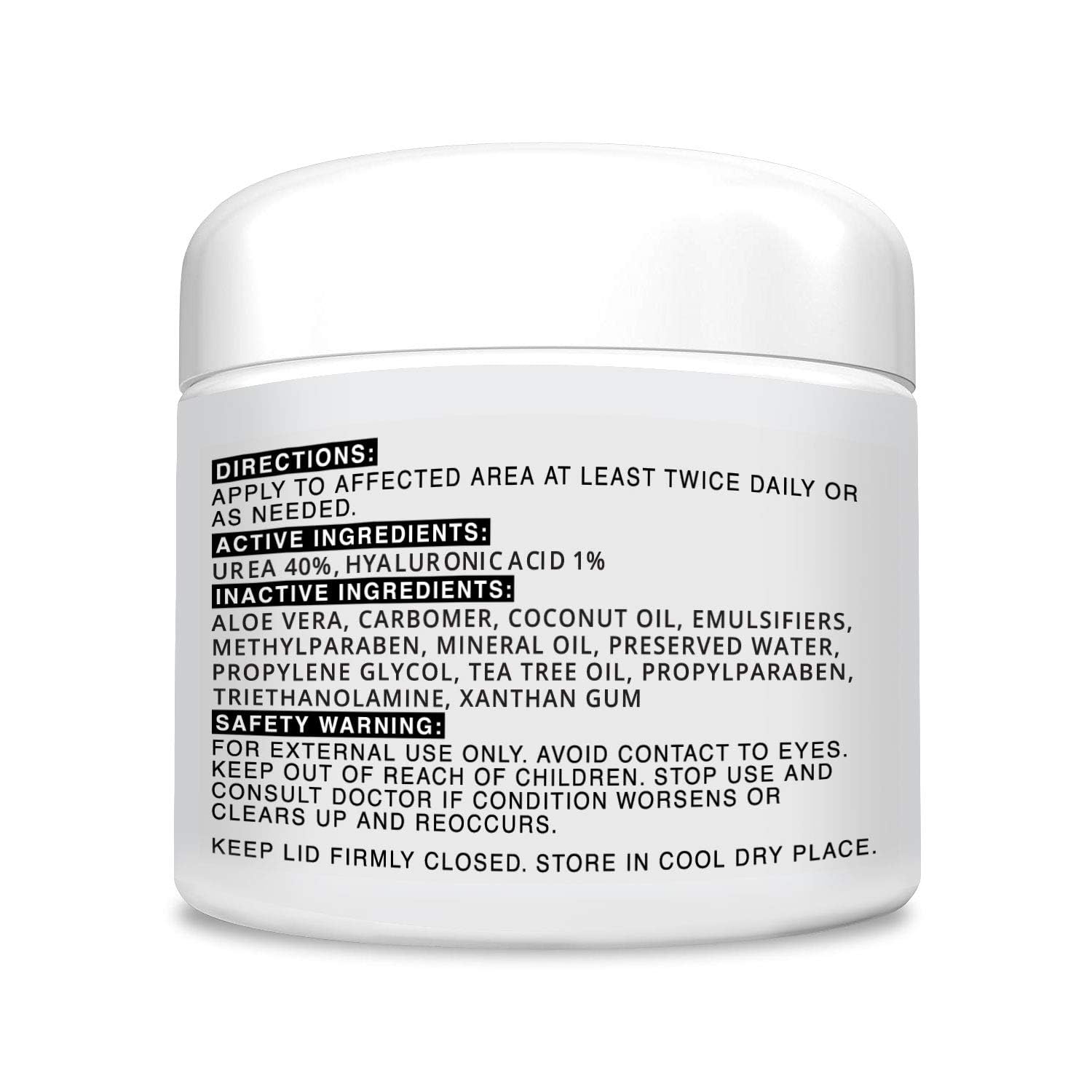CLEAR 40% Urea Gel 4 oz with Tea Tree & Coconut Oil – Deep Hydration for Calluses, Cracked Heels, and Dry Skin | Scientific Solutions Global
