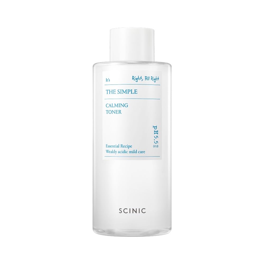 SCINIC The Simple Calming Toner 300ml | Vegan, pH-Balanced Mild Toner for Sensitive Skin