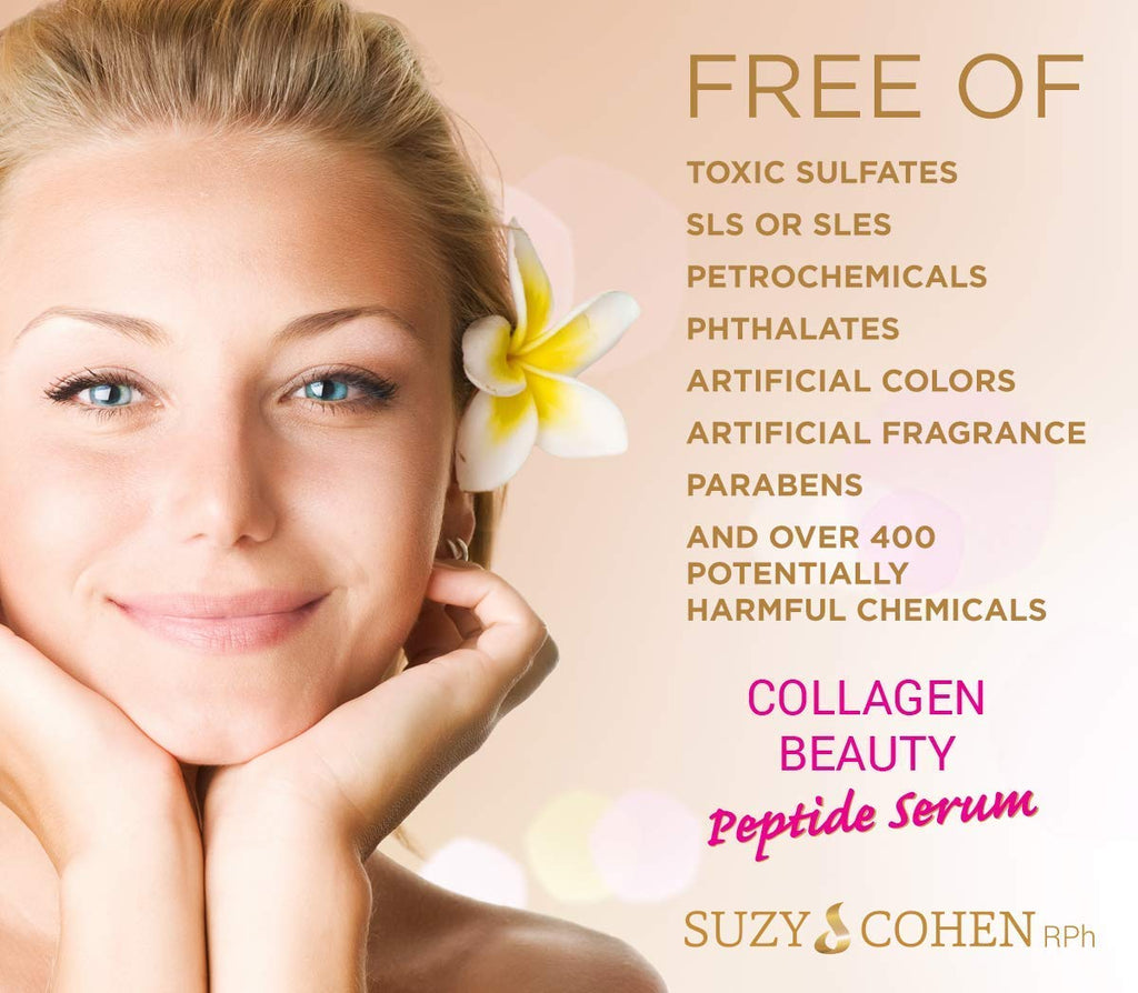 Script Essentials Suzy Cohen Collagen Beauty Peptide Serum – Collagen Boosting, Instant Plumping (30 ml)