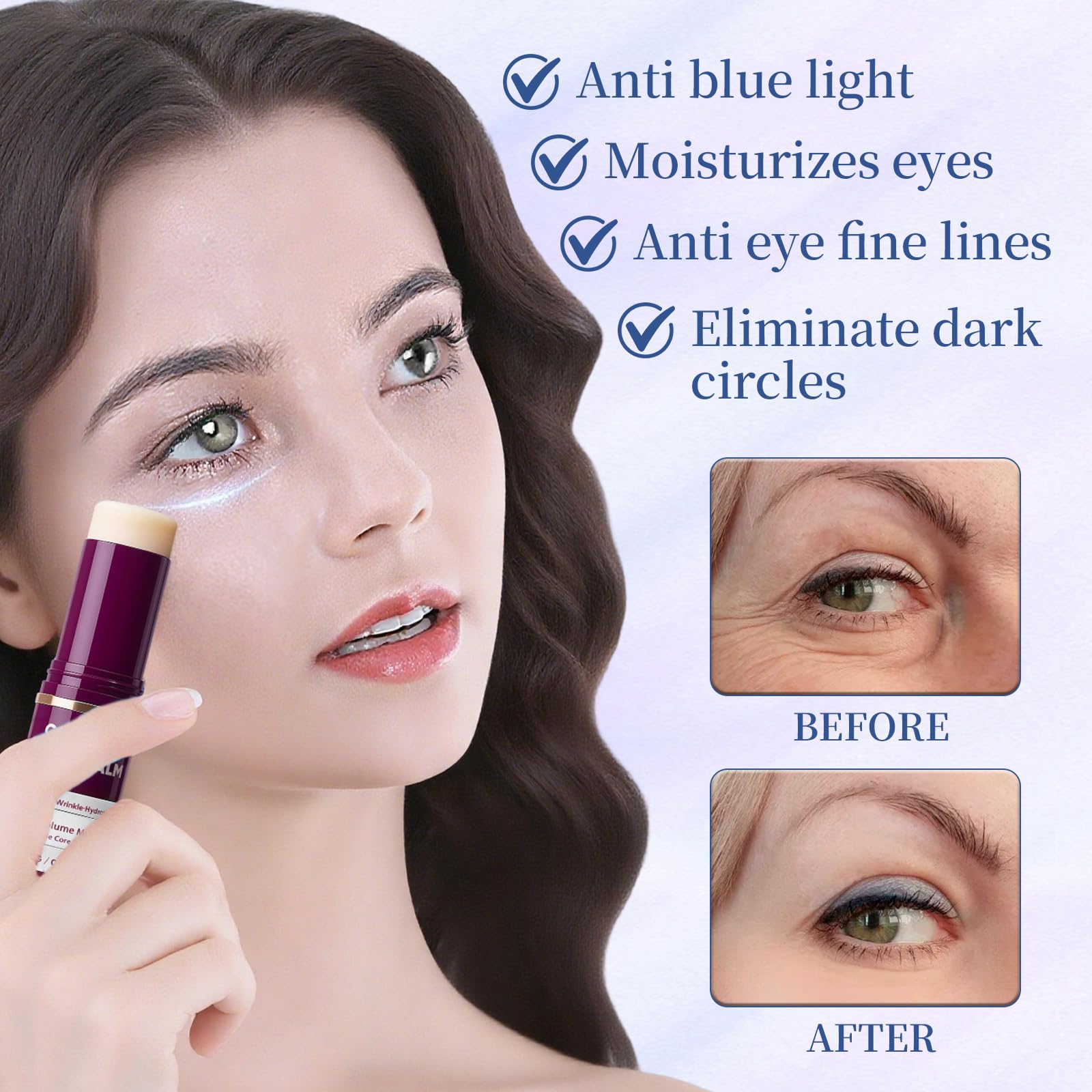 SCRLOUS Calcium Multi Balm 2-Pack | Korean Collagen Moisturizing Stick for Face, Eyes & Neck