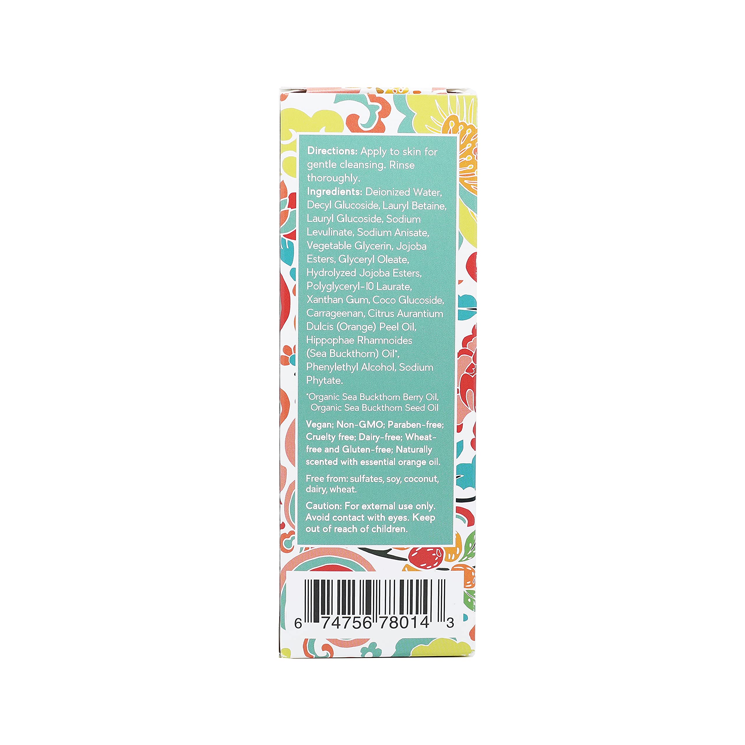 SEABUCKWONDERS Organic Sea Buckthorn Exfoliating Face Wash – Gentle, pH Balanced Cleanser, 4 oz