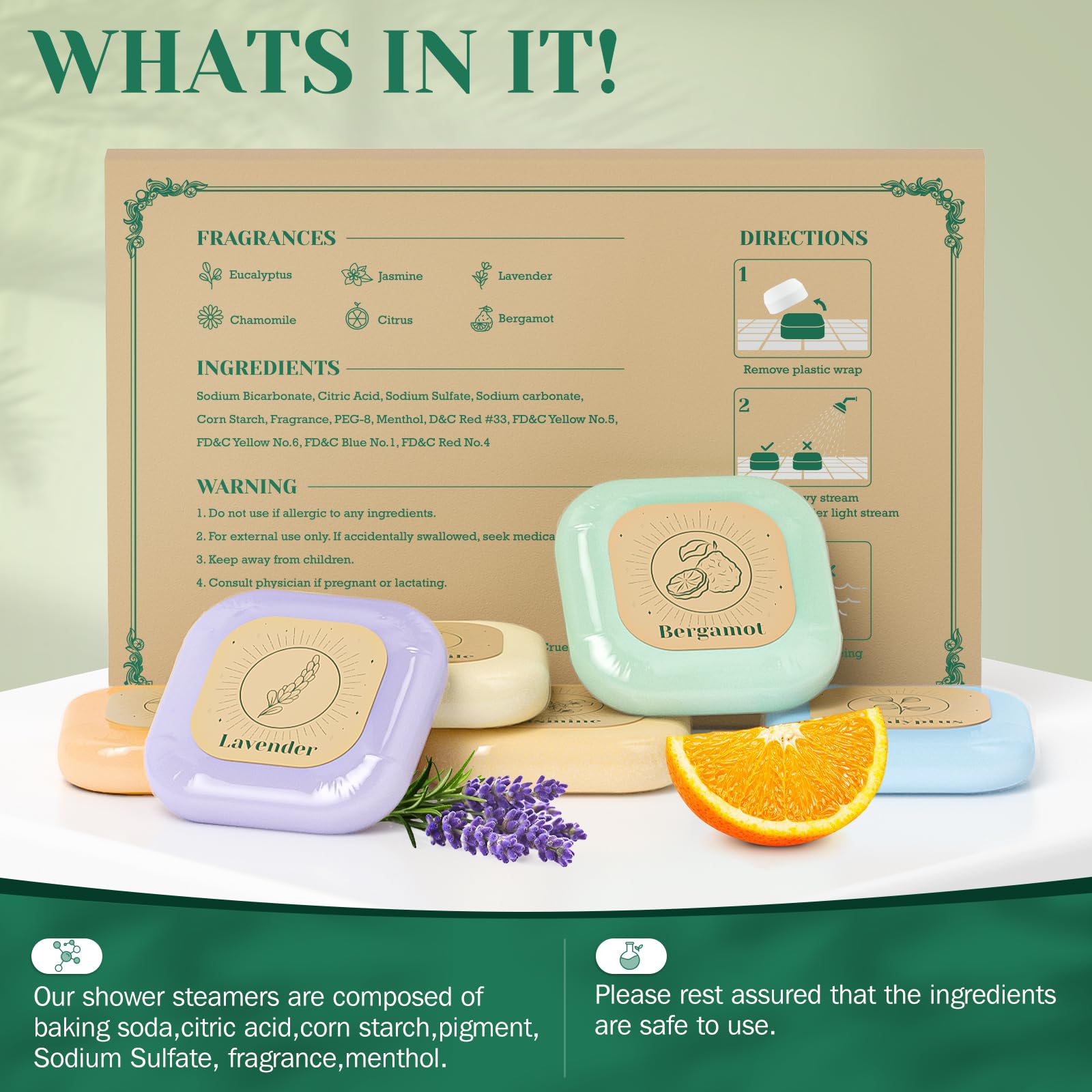 SeasonBliss 6-Pack Shower Steamers - Gift Box for Self-Care & Relaxation