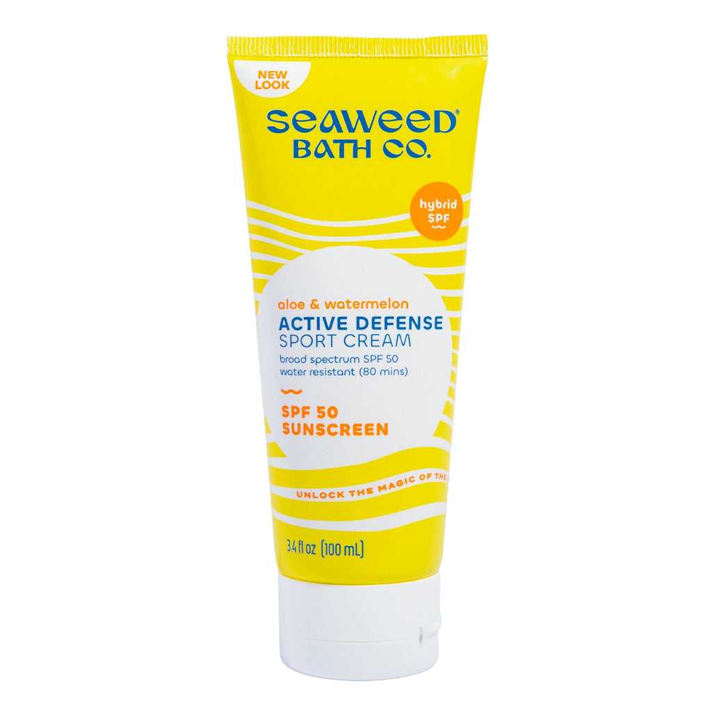 Seaweed Bath Co. Active Defense SPF 50 Sport Cream – Broad Spectrum Sunscreen