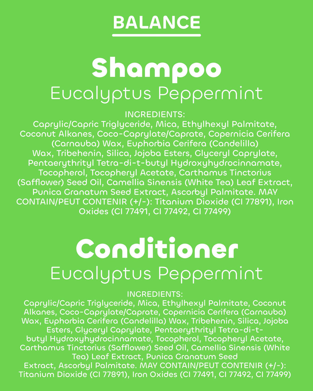 Seaweed Bath Co. Balance Shampoo & Conditioner Set – Eucalyptus Peppermint (12 oz x2)
