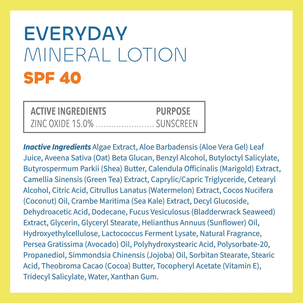 Seaweed Bath Co. Everyday Mineral SPF 40 Sunscreen Lotion – Broad Spectrum, Vegan & Cruelty-Free, 3.4 oz