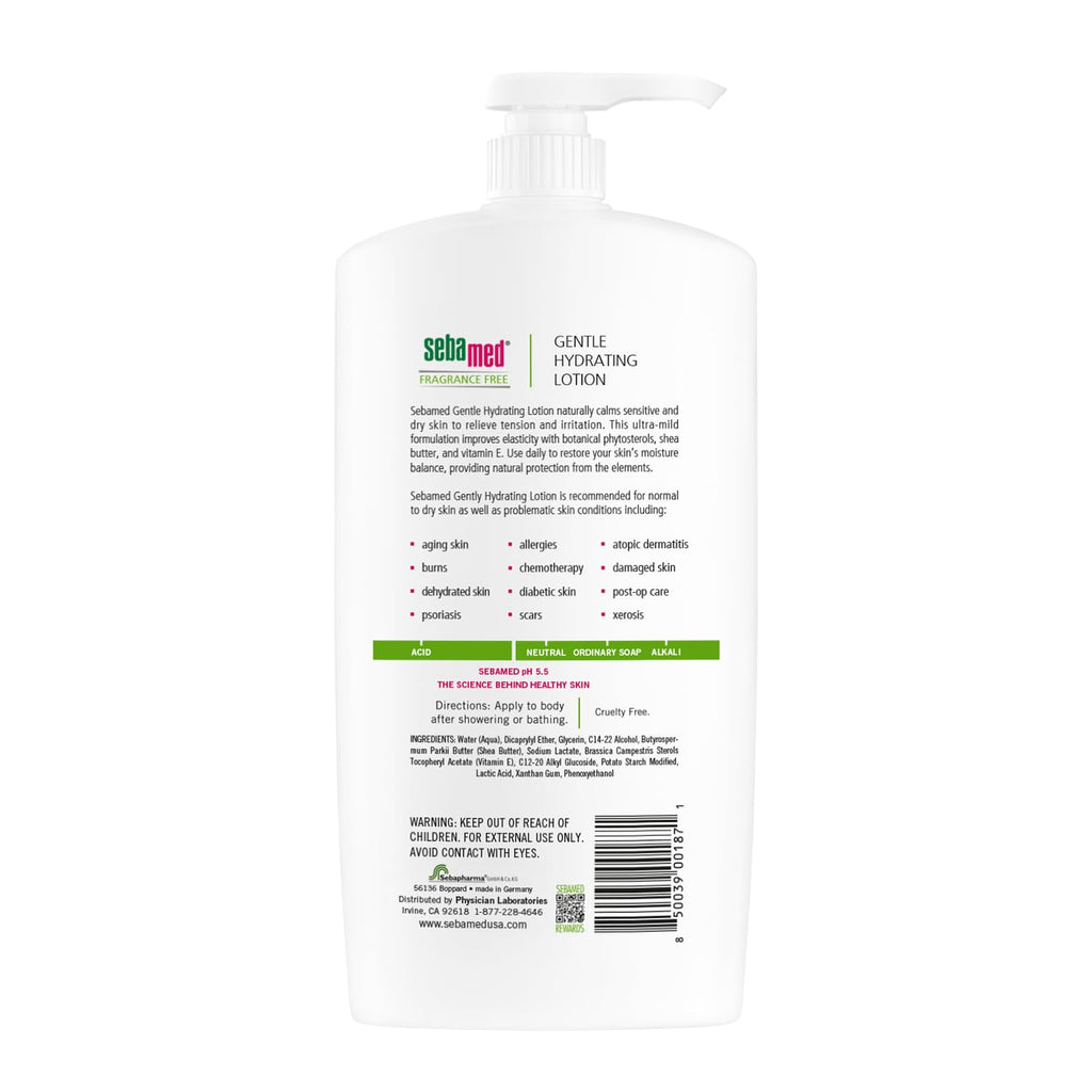 SEBAMED Fragrance-Free Gentle Hydrating Lotion for Normal to Dry Sensitive Skin | Ultra Mild 1 Liter