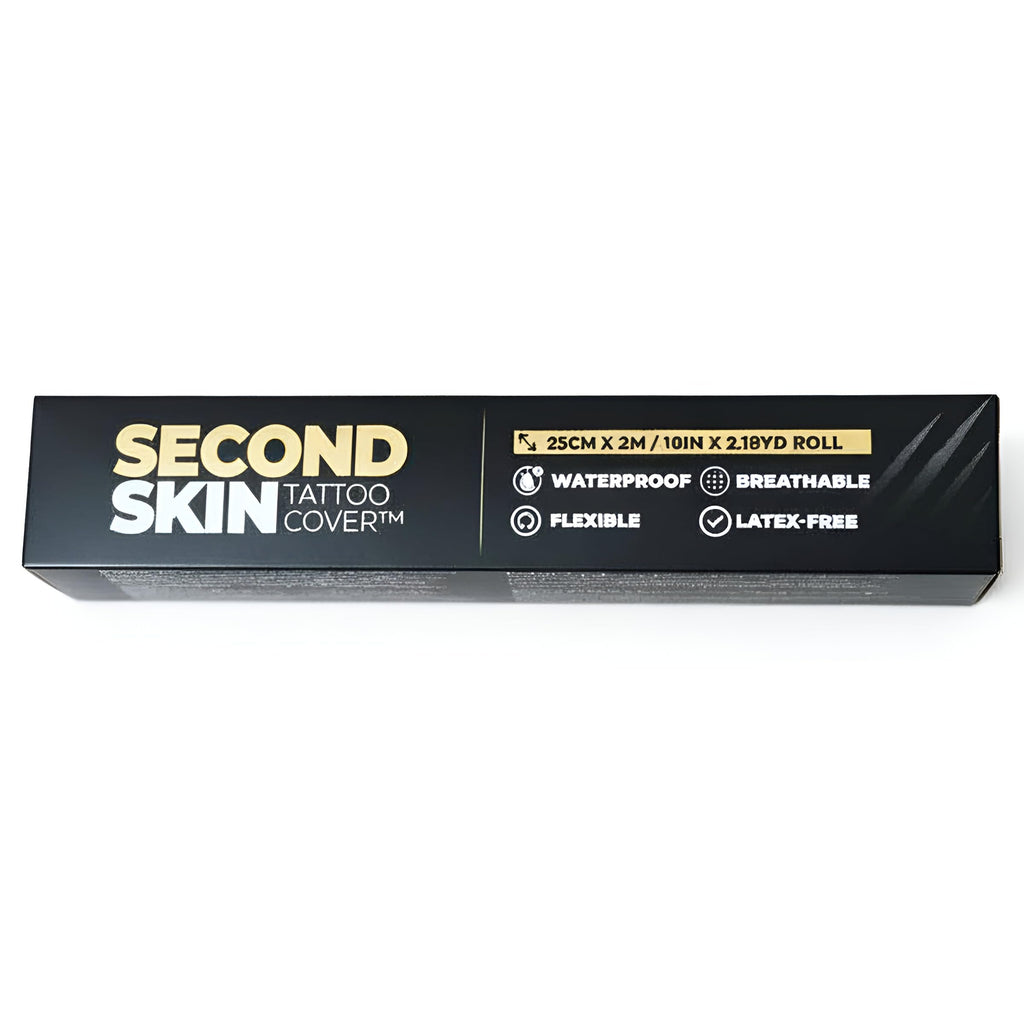 Second Skin Tattoo Cover Roll – Breathable, Clear Matte Tattoo Protection Film (10in x 2.18yd)