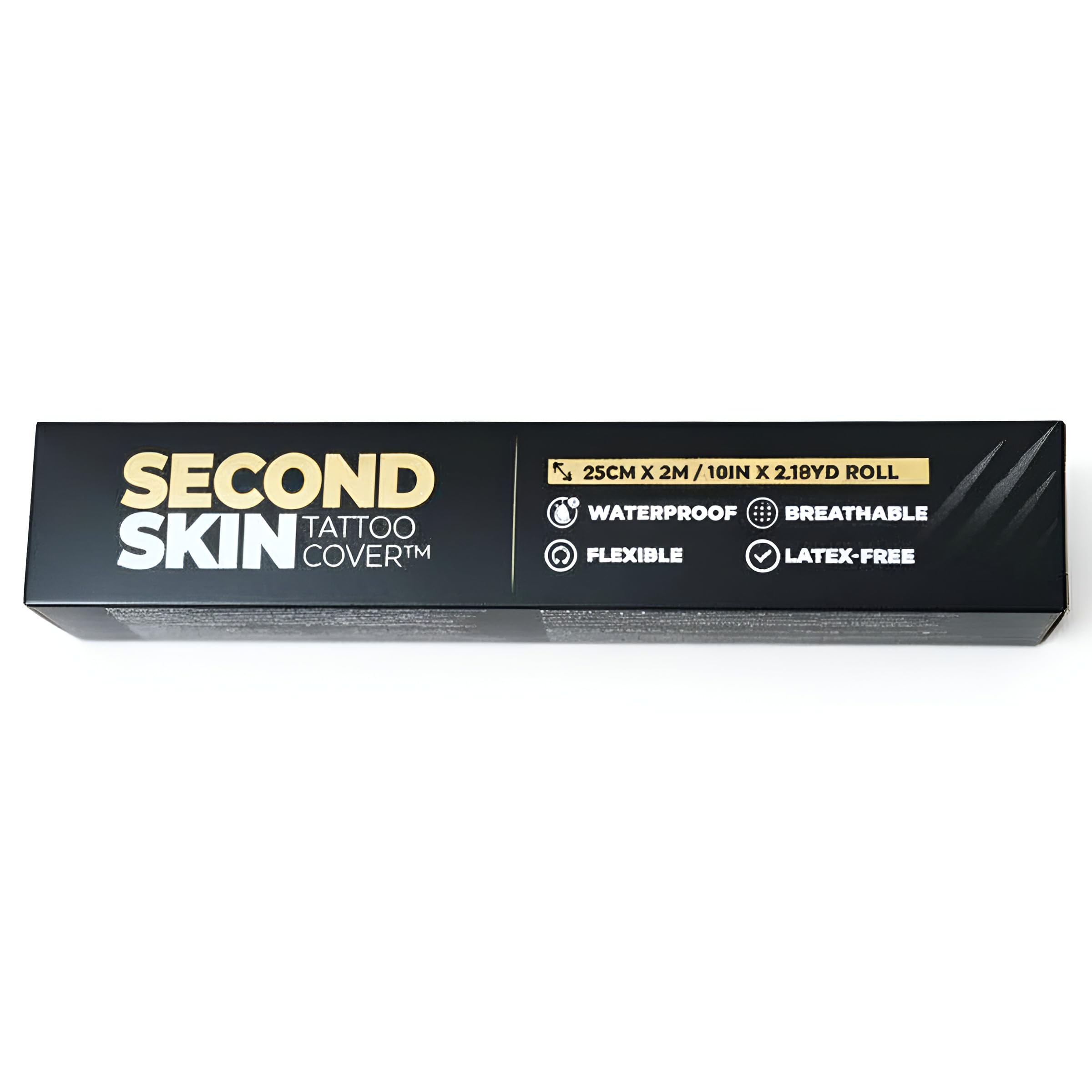 Second Skin Tattoo Cover Roll – Breathable, Clear Matte Tattoo Protection Film (10in x 2.18yd)