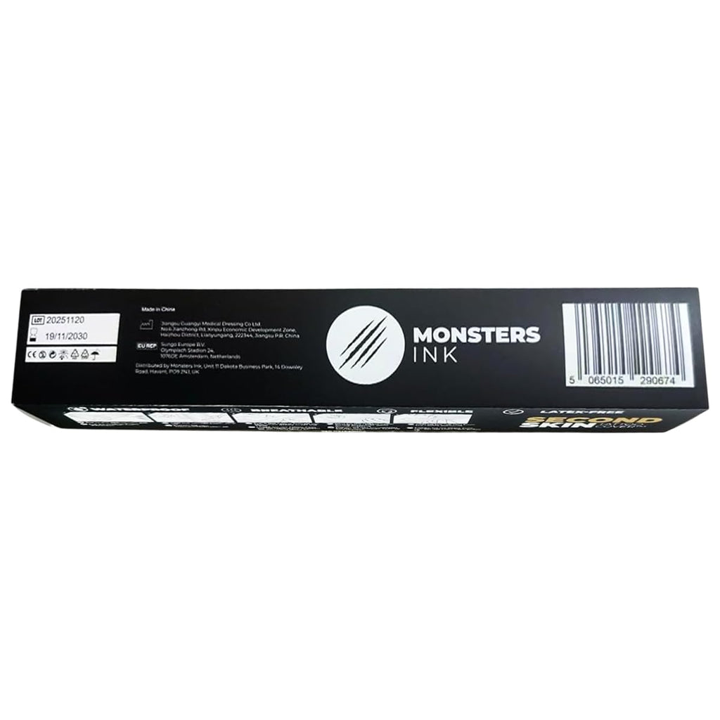 Second Skin Tattoo Cover Roll – Breathable, Clear Matte Tattoo Protection Film (10in x 2.18yd)