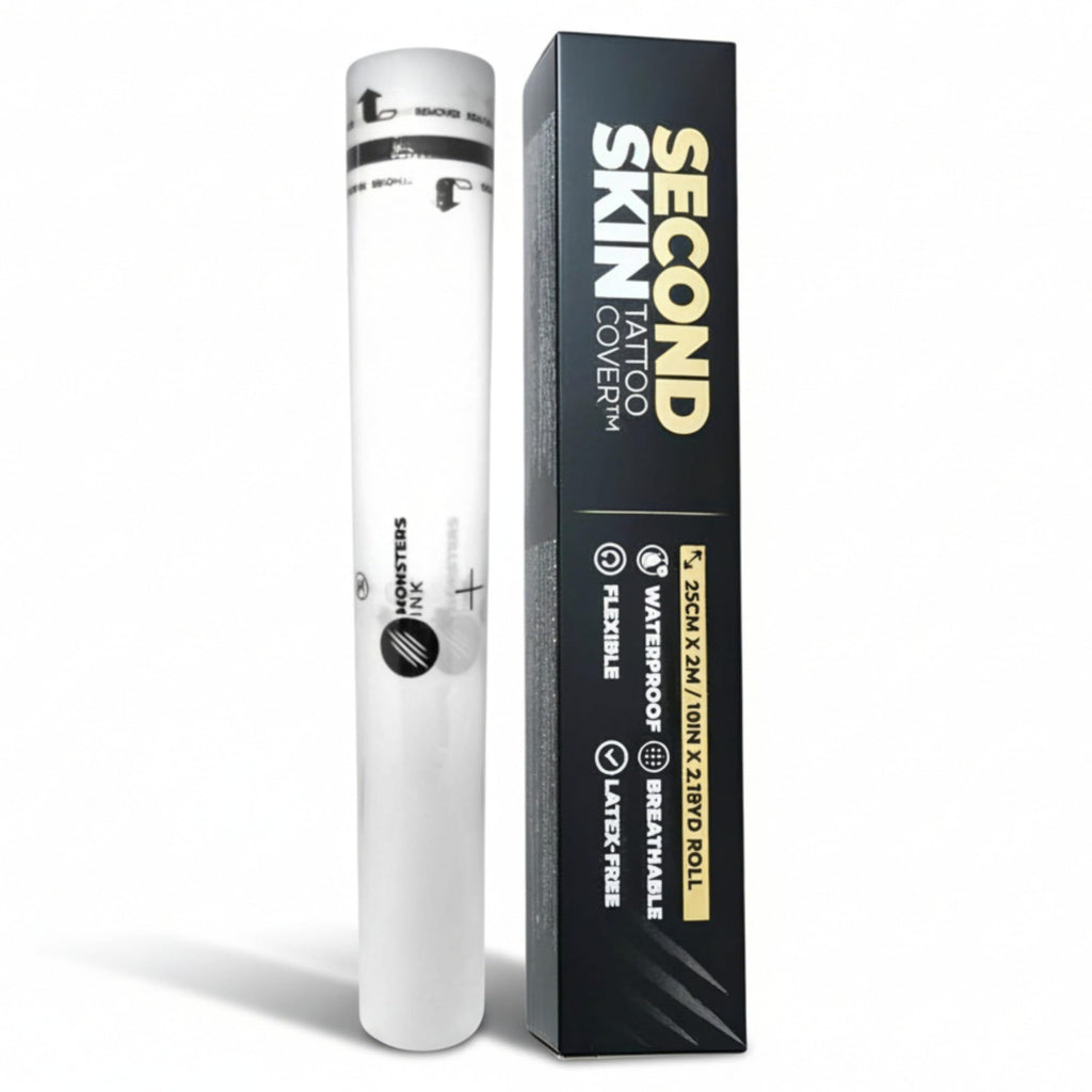 Second Skin Tattoo Cover Roll – Breathable, Clear Matte Tattoo Protection Film (10in x 2.18yd)